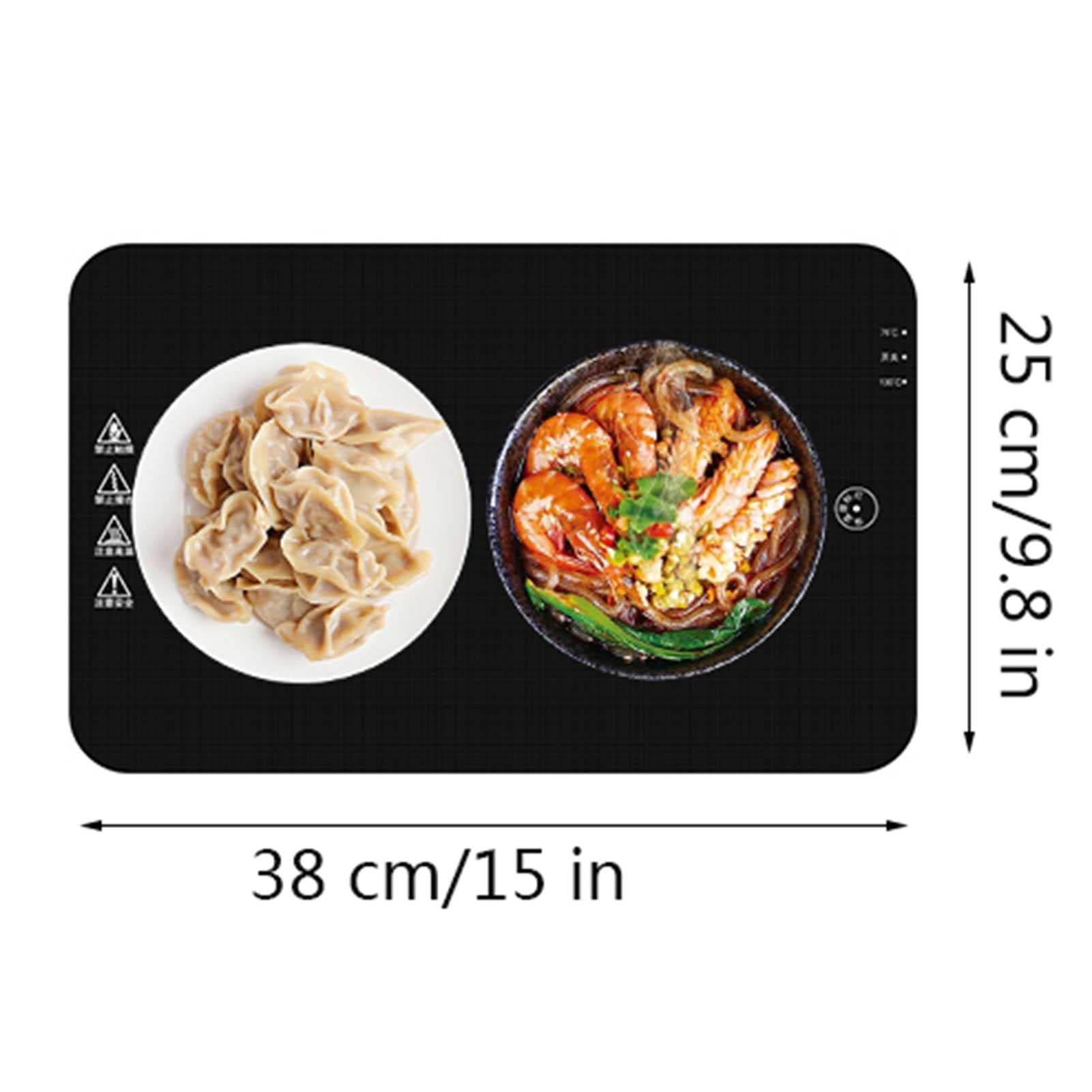 Calentador Platos Calentador Alimentos eléctrico Bandeja calentadora Platos eléctrica Servidor bufés con Control Temperatura Ajustable Mantiene Comida Caliente