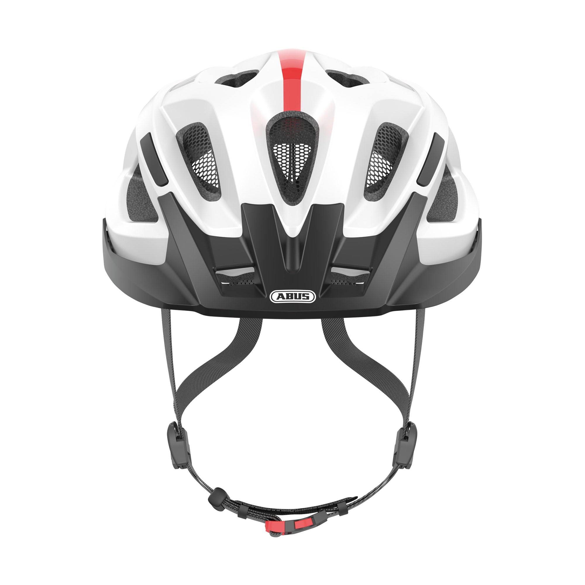 ABUS Stadthelm Aduro 2.0 – uniwersalny kask rowerowy z oświetleniem – sportowy design do ruchu miejskiego – dla kobiet i mężczyzn – biały, rozmiar S