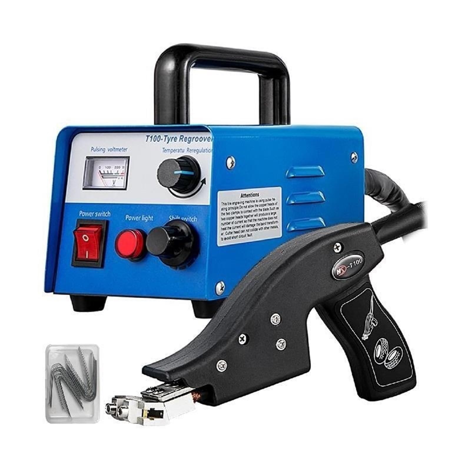 Jvddi One Color Pakjel Hsd-T100 Tire Groover Machine 400W Grooving Tool With 20 Tire Blades Including U/V-Type For Race Car Truck Motorcycle
