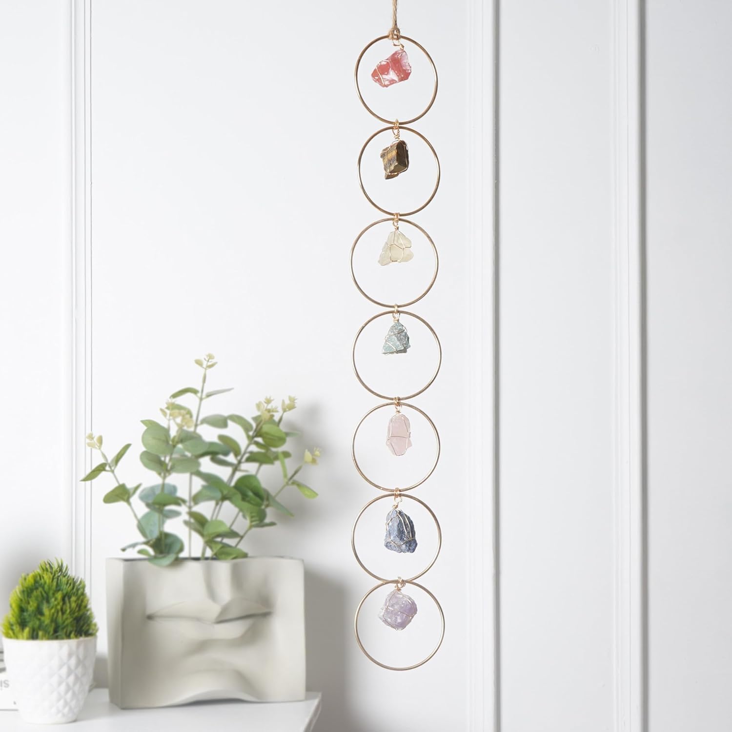 THE URBAN ARTISTIC 7 Chakra Crystal Healing Hanging Ornament | Gemstones Wall Hanging for Healing, Meditation and Spiritual Atmosphere | Home Feng Shui Window Decor (B0CYSYJHBK) Amazon Price History, Amazon Price Tracker