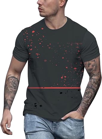 Harajuku Style Short Sleeve T-shirt, Mens, Multicolored T-shirt, Funny Pattern, Flashy Print, Cool, Unique T-Shirt, Hip Hop, Mens Short Sleeve T-Shirt, Unisex, Top, Short Sleeve Shirt,