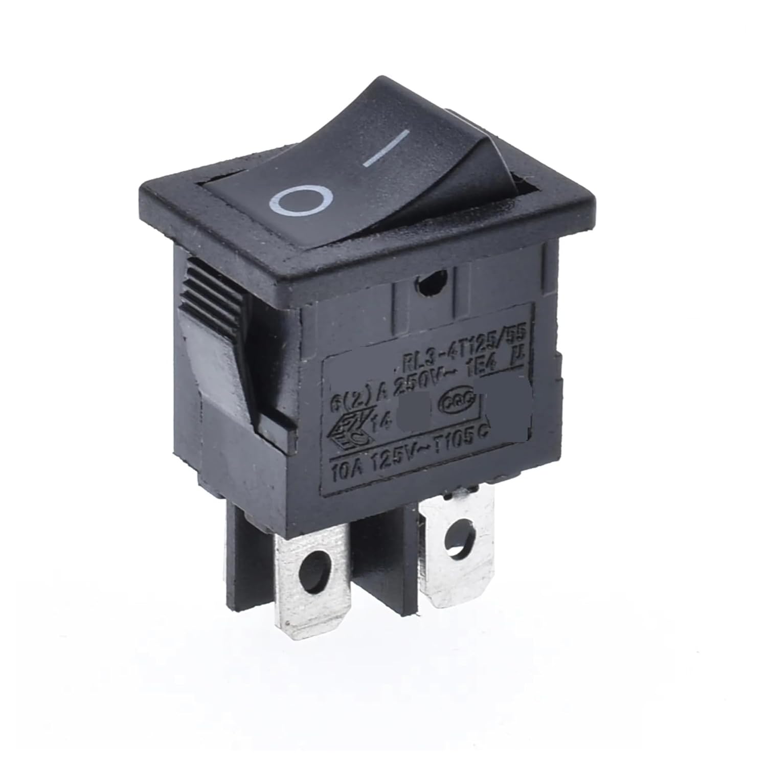 10pcs/lot 21 x 15mm 4 pin Black Rocker Switch Rocker Switch on-Off Power Switch 6A 250V 10A 125V AC Cross Bezel KCD
