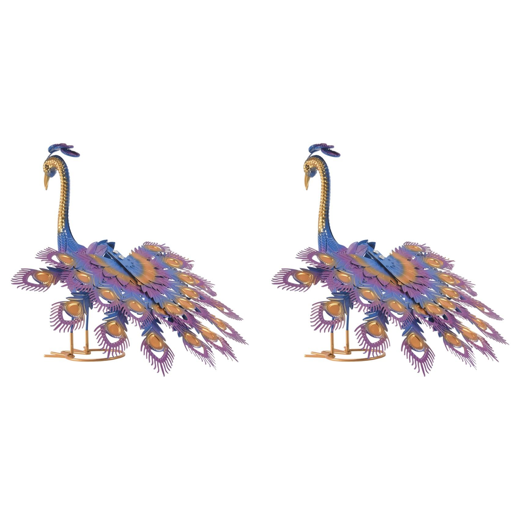 Vjsujehgy 2X Beautiful Yard Art Garden Statue - Realistic Metal Lawn Decoration Outdoor Sculpture