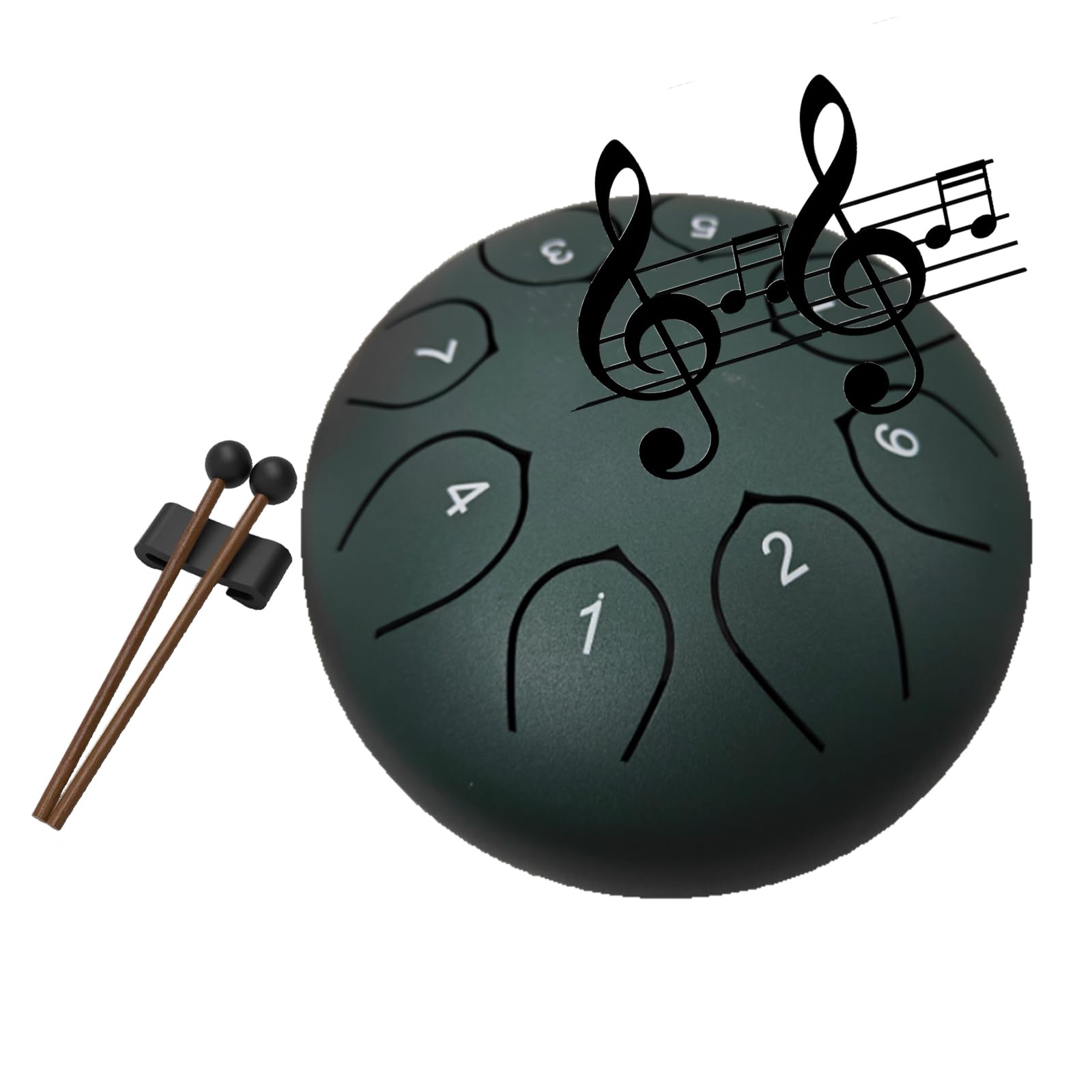 Rain Drum for Outside Garden 6 Inches 8 Notes Steel Tongue Chakra Drums Waterproof Meditation Rain Chime Musical