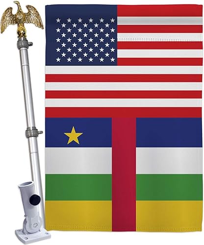 Vista 13 de Nationality Central African Rep. US Friendship Garden House Flags Set Regional Nation International World Country Particular Area Small Decorative