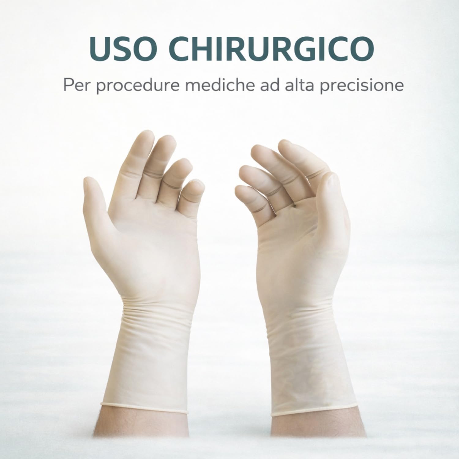 Guantes quirúrgicos estériles, con polvo y sin polvo, envasados por pares individualmente (50 pares, sin polvo, 8) TG-583994806