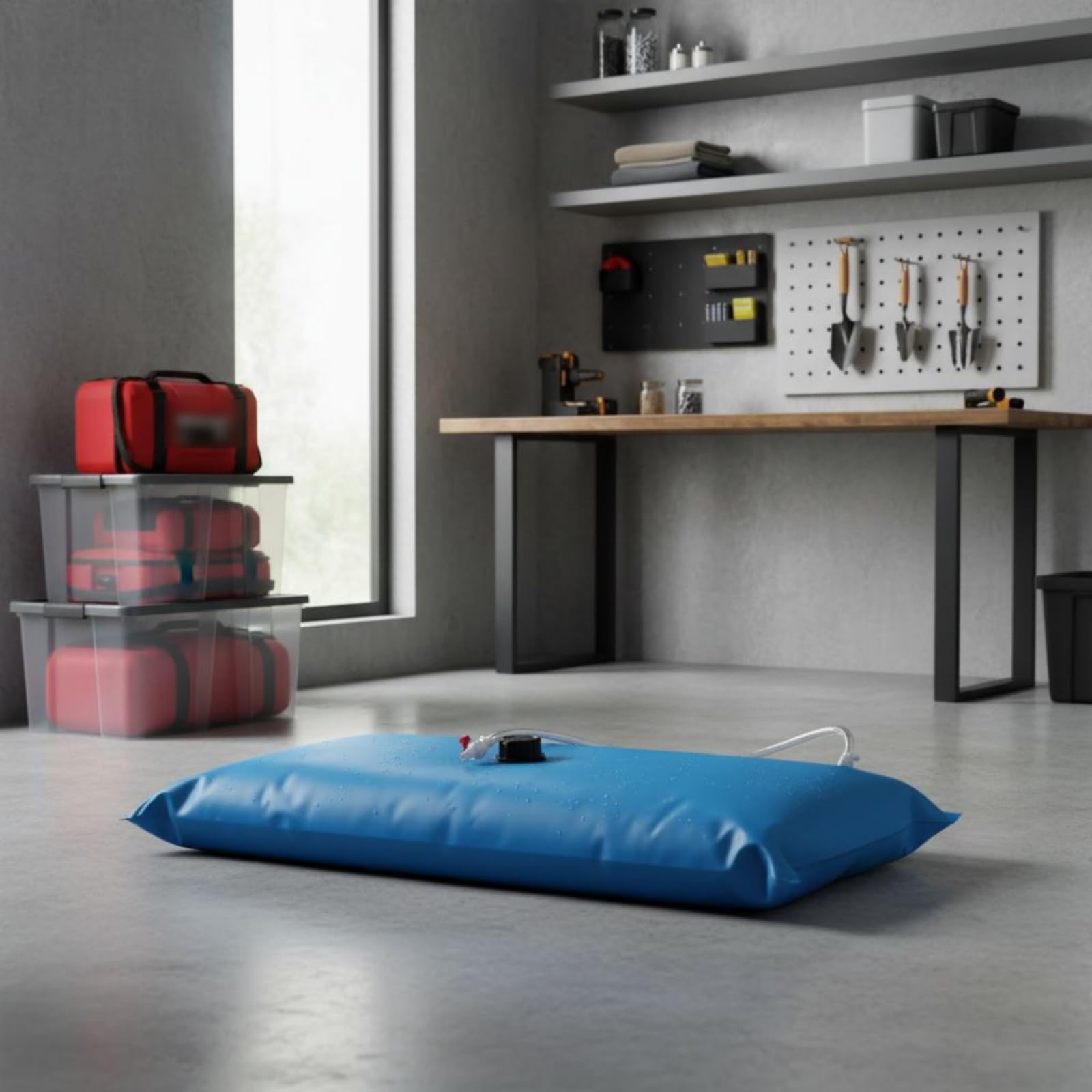 Bolsa de Agua de PVC Impermeable Depósito Agua Plegable Resistente para Campo