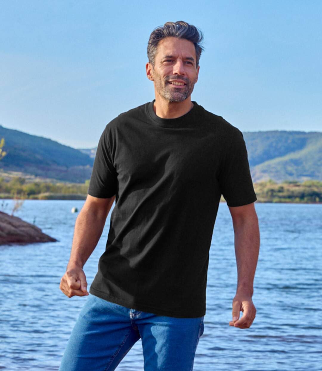 ATLAS FOR MEN -Pack de 6 Camisetas Hombre Manga Corta - Tshirt Suave - Camisetas Estilo Casual - Verano - Ropa Básica - Disponibles en Tallas Grandes de la M hasta 5XL