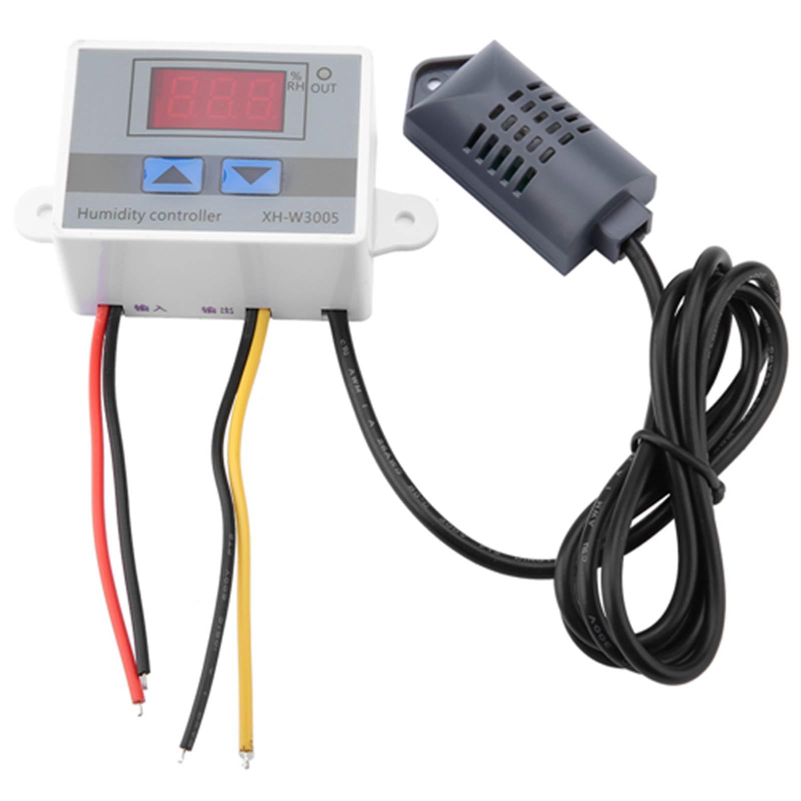 Cocoarm Higrómetro Digital XH W3005, Sensor de Control de Humedad con Precisión del 0,1%, Uso Versátil para el Hogar y el Invernadero (220V)