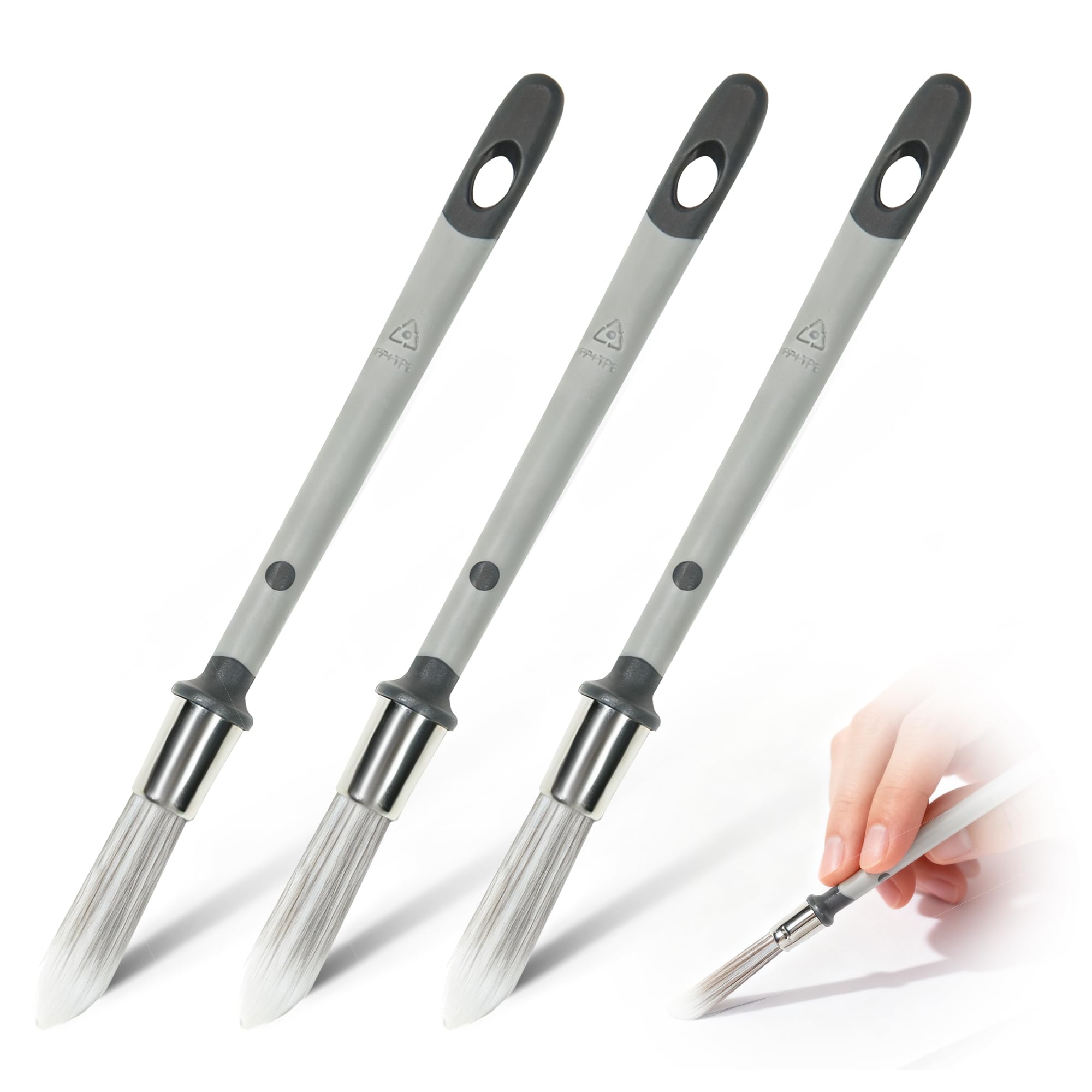 Trim Paint Brushes - 3 Pack for Walls & Detail Work -1
