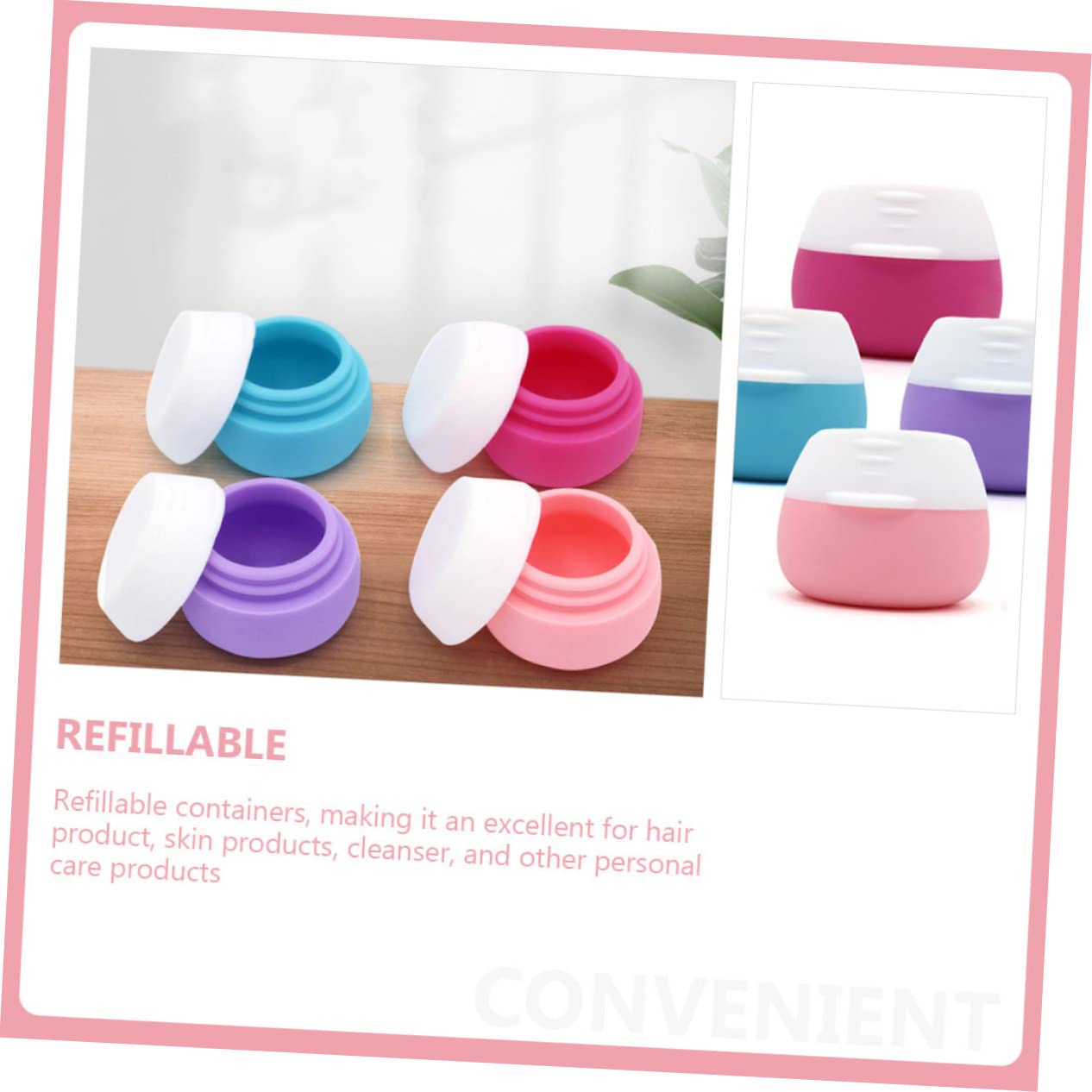Didiseaon 8piezas Botellas De Almacenamiento De Crema Para Viaje Envases Rellenables Para Cosméticos Perfectos Para Lociones y Maquillaje y Duradero Para Viajes y Uso Diario