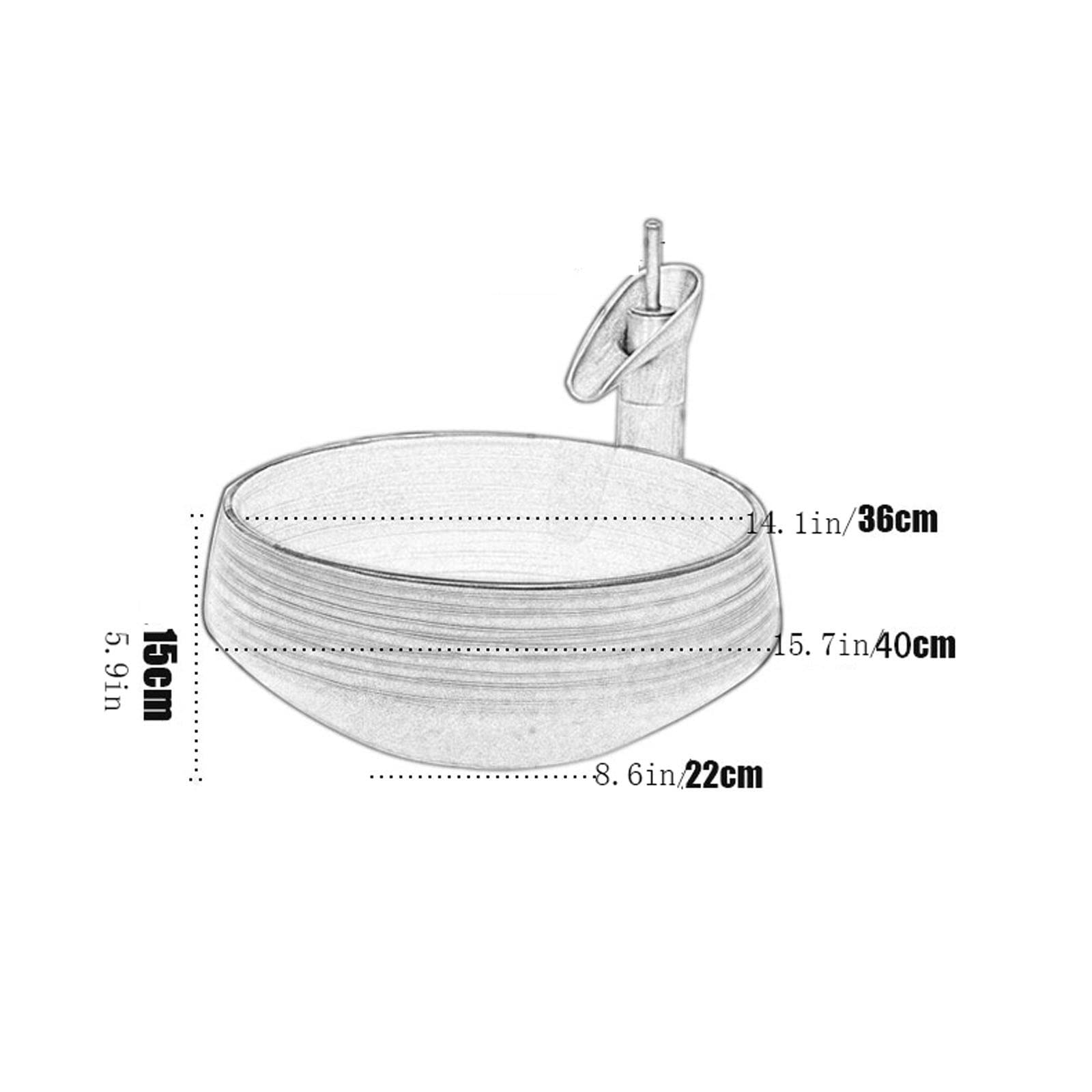 Umywalka Łazienkowa, Okrągła Ceramiczna Umywalka Łazienkowa Nablatowa, Umywalka Porcelanowa Nablatowa, Umywalka Artystyczna, Umywalki Łazienkowe Nablatowe,A