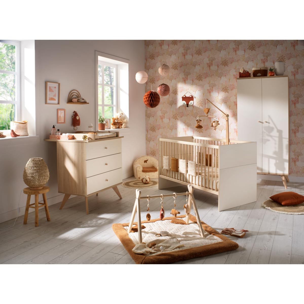 Sauthon Lit bébé évolutif 140x70 - Little Big Bed décor Vanille