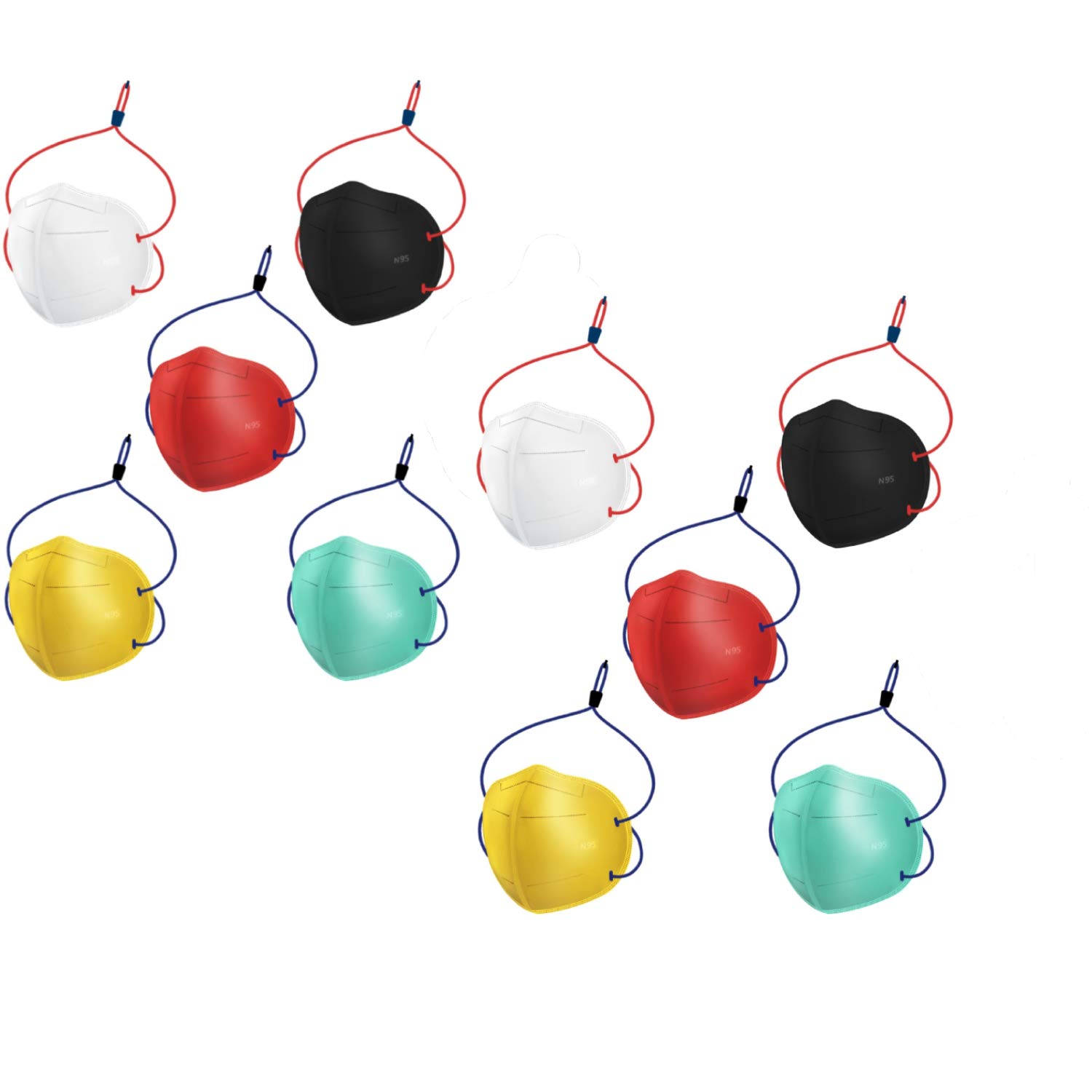 LIONCROWN 5-Layer Reusable, Washable Head Loop Protective Face Mask