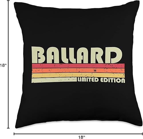 Miniatura 4 de Customized Last Name Gifts Family Christmas Team Ballard - Cojín retro vintage de los años 80 y 90 para reunión de cumpleaños, 18 x 18 pulgadas,