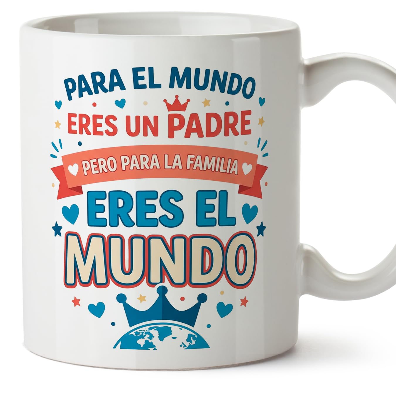 MUGFFINS Taza mamá con frase Para la mejor mamá del mundo en Español | regalo madre | 330 Ml 11 oz | Idea original para regalar | progenitores v3 — view 52