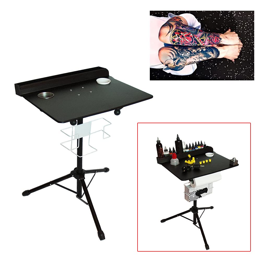 CNCEST Tattoo Armrest Tattoo Display Stand,Portable Tattoo Workstation Display Stand Adjustable Height