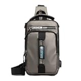 Small Sling Backpack Crossbody Sling Bag&comma; Chest Bag Daypack Fanny Pack with Headphone Hole for Outdoors Hiking Traveling