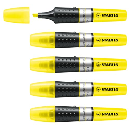 STABILO LUMINATOR - Surligneur - Lot x 5 surligneurs fluo - Jaune