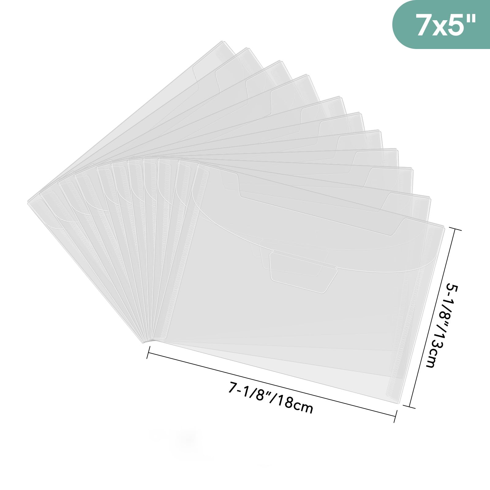 BAOFALI 150 buste richiudibili in plastica trasparente da 12,7 x 17,8 cm, per fustelle da taglio, per fai da te, scrapbooking, carta, biglietti, matrici da taglio