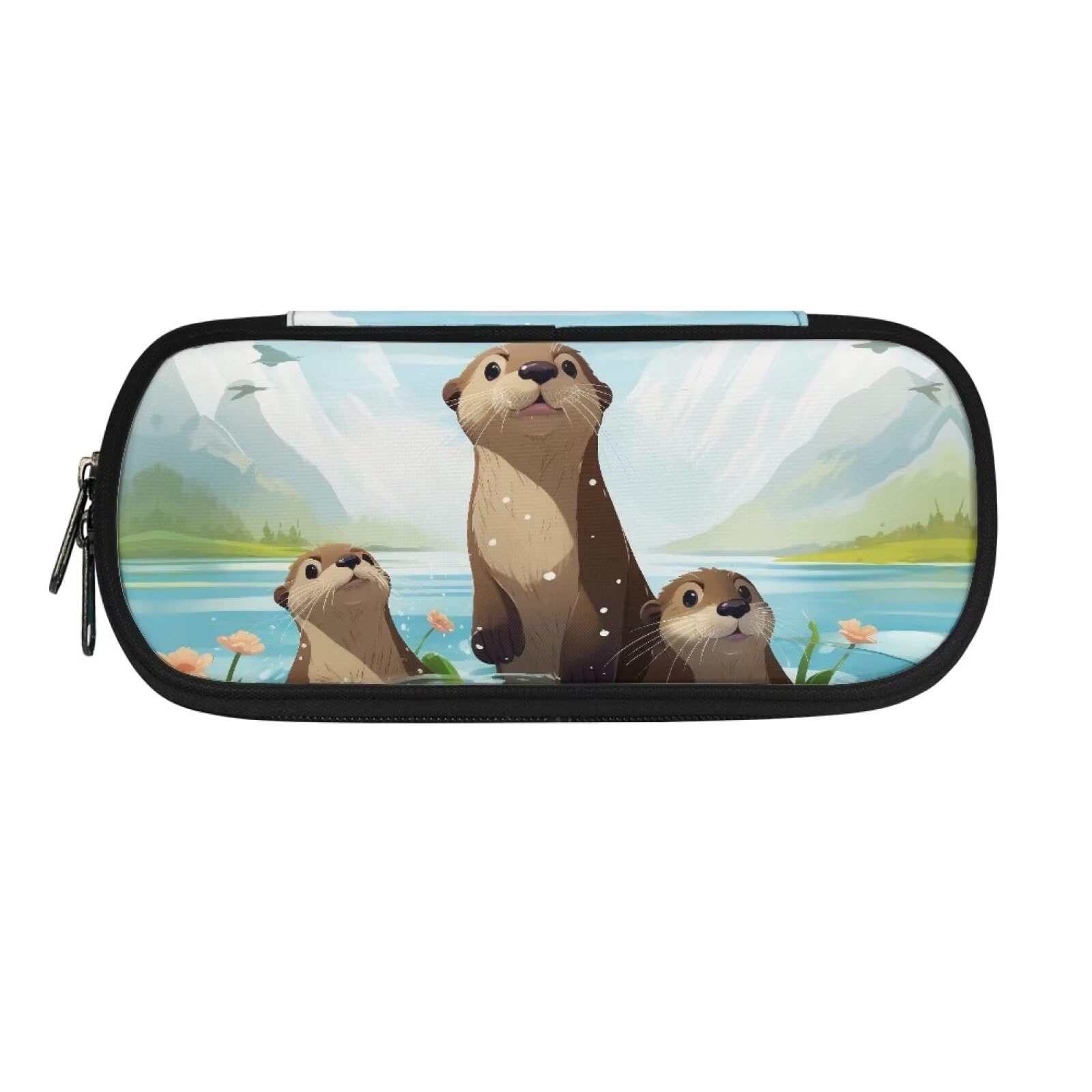 xixirimido Otter Kids Pencil Case Bag with Zipper Pen Slot for Elementary Primary Supplies — image 1