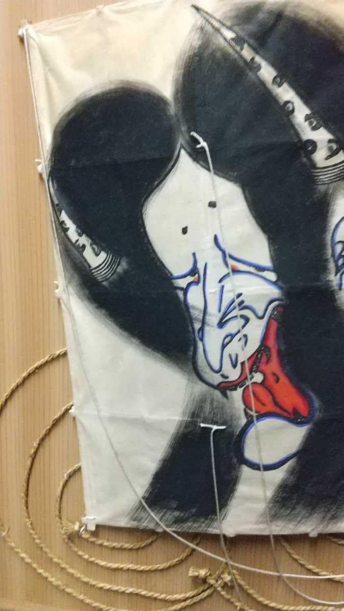 Amazon.co.jp: 復元 隠明寺版画絵凧 古い 当時もの 山形 凧 凧画