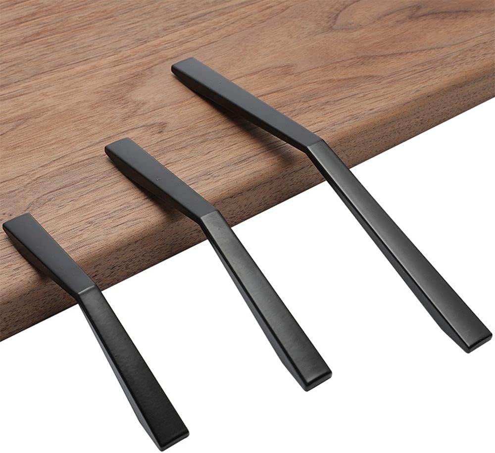 Drawer Pulls Matte Black Cupboard Knobs Wardrobe Kitchen Home Improvement with Screw Furniture Hardware(06-128mm)