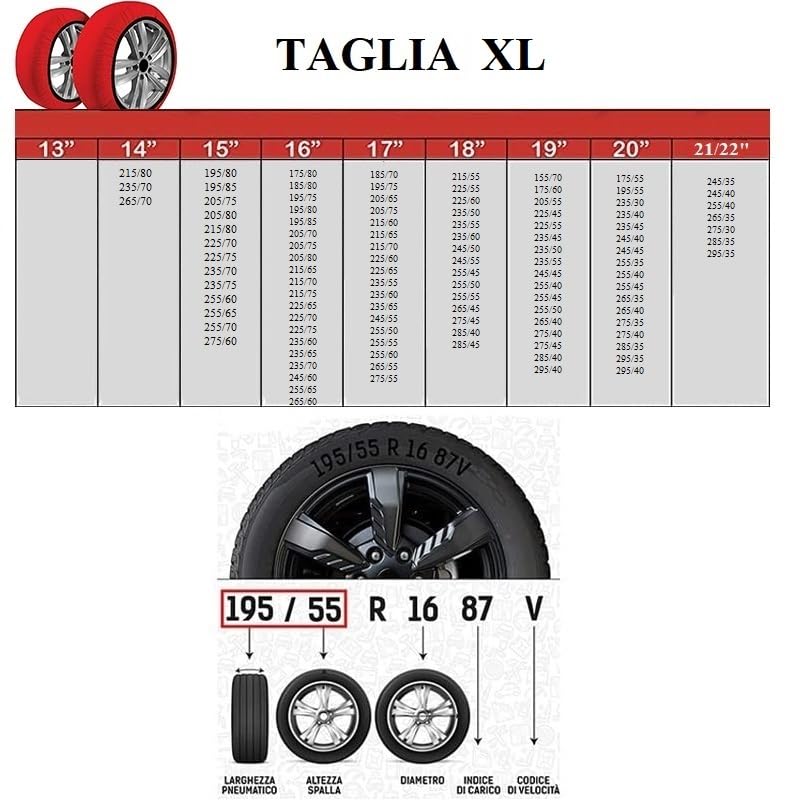 Calze Da Neve Per Pneumatici - Omologate Italia EN16662-1, Set Di 2 Per Auto E SUV - Foto 6