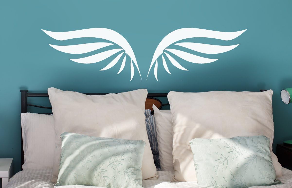 Cool Decorative Angel Wings Wall Vinyl Decal - 48" Wide