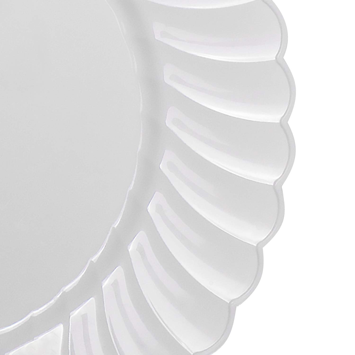 Karat CS-PS10W 10.25" PS Scalloped Plate - White (Case of 120)