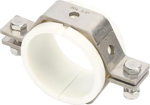 QiiMii Percha de tubo hexagonal de 2.5 "acero inoxidable SS304 con amortiguador, correa de tubo ajustable con abrazadera de tubo