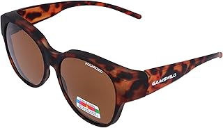 Gamswild WS3527 Gafas redondas deportivas gafas de sol polarizadas gafas de ciclismo gafas de esquí para mujer hombre unisex peso ligero | marrón | negro | | |