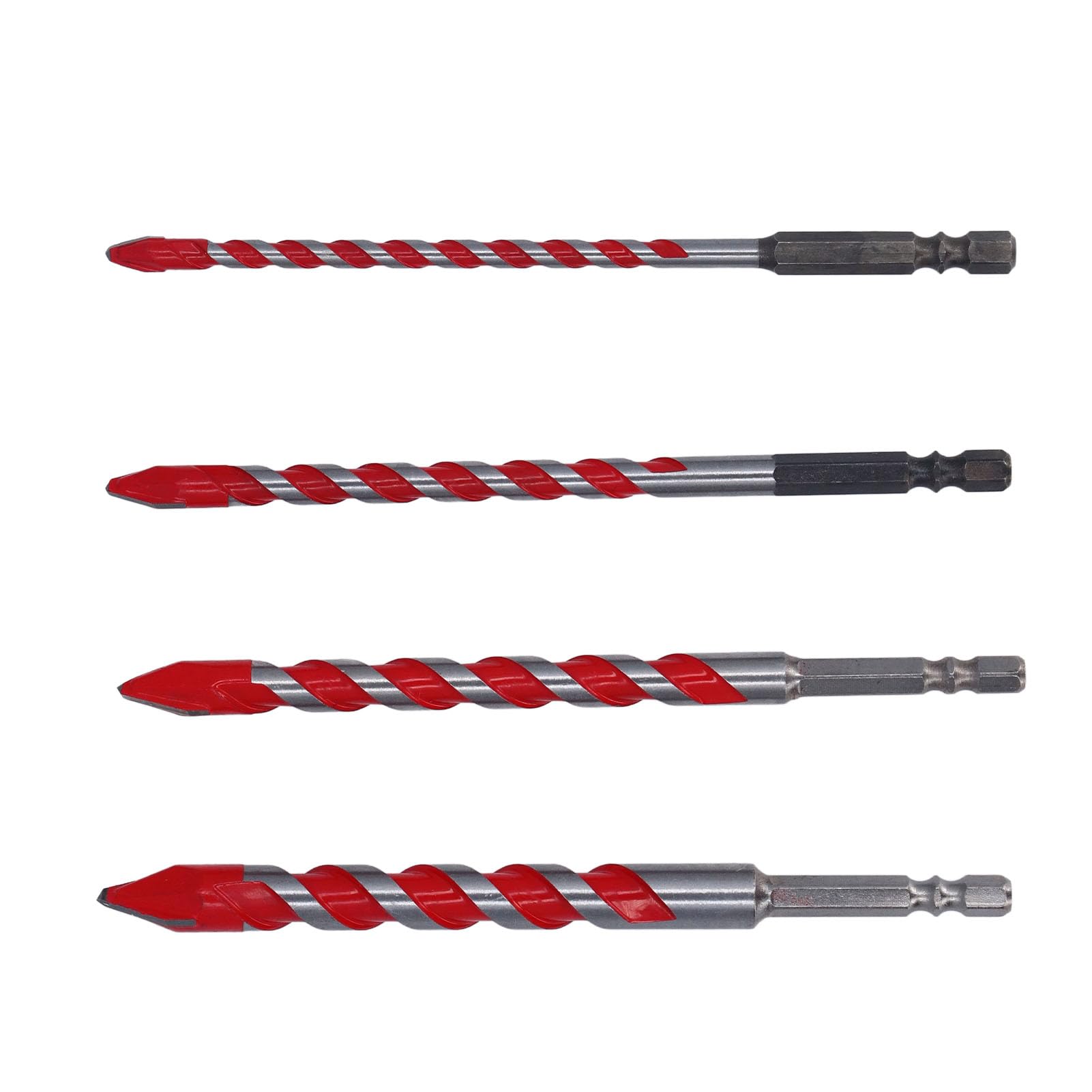 4Pcs Eccentric Twist Drill Bit Set, 150mm High Strength Hex Shank