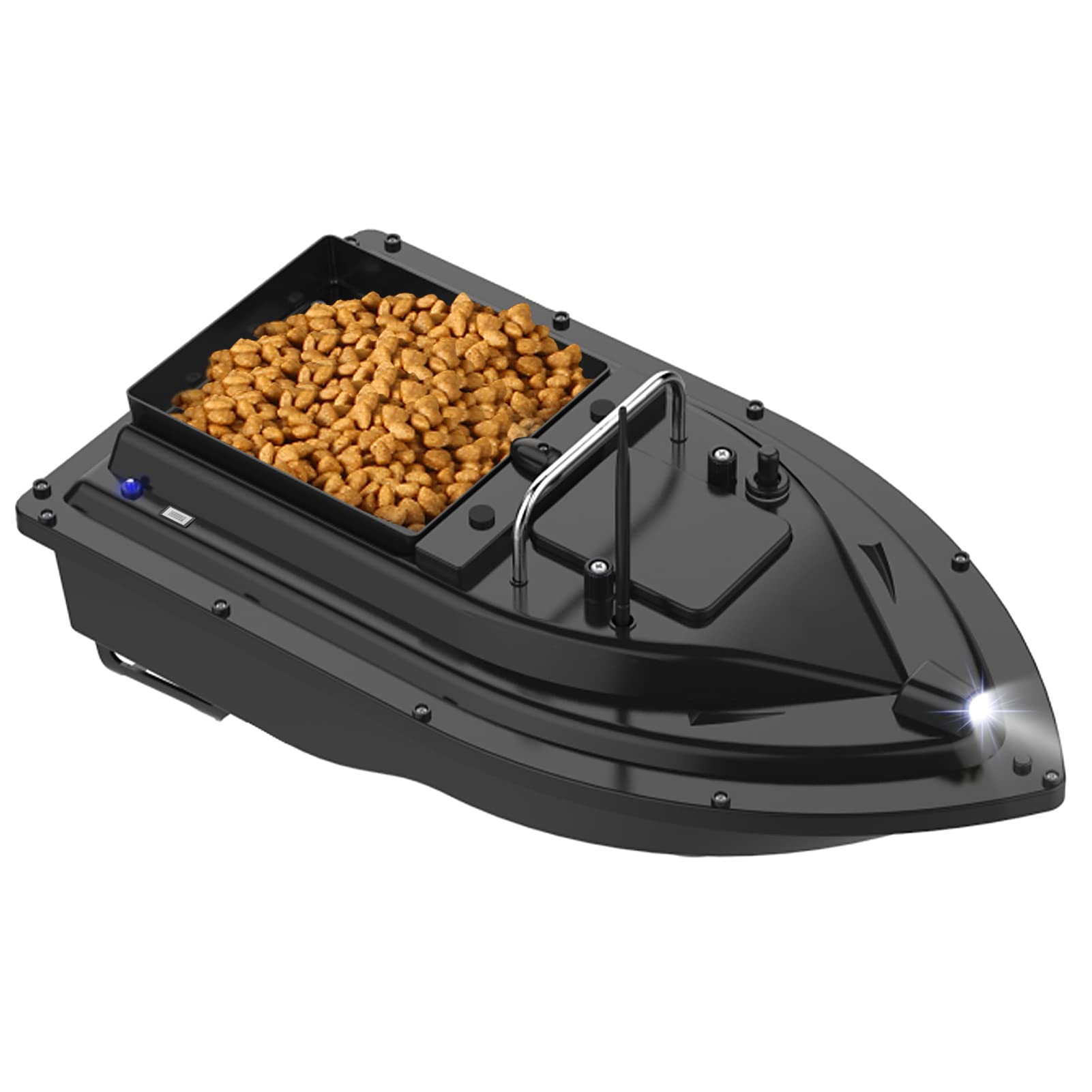 Kavolet Bote de Cebo de Pesca de 500 m, Barco alimentador teledirigido, Bote de Cebo GPS, Carga de 2 kg, Barco de Cebo con Gran depósito de Cebo, Barco de Cebo automático, batería Recargable de 10000