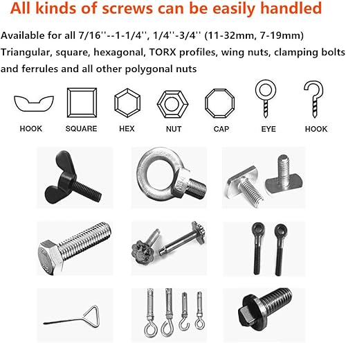 Miniatura 2 de Diseño de panal universal que se ajusta automáticamente de 0.44 a 1.28 pulgadas, 0.31 a 0.49 pulgadas, adecuado para trinquetes y taladros,