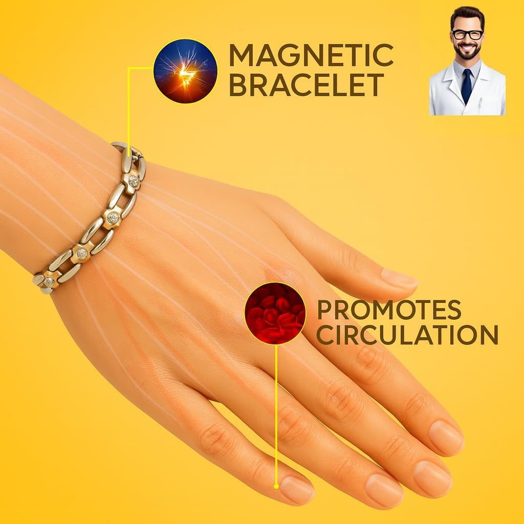 38 Elegant Titanium Magnetic Bracelet for Women Magnetic Functions with Free Link Removal Tool Christmas gift - Image 3