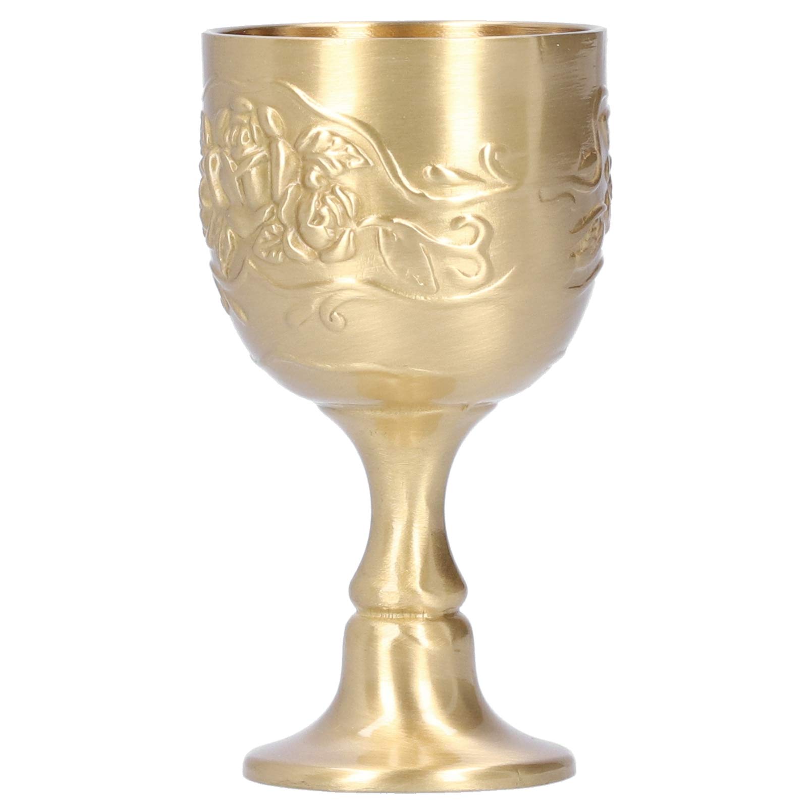 Coupe à Vin Vintage En Métal Gaufré Or - Calice Royal Médiéval Fait Main, Élégante Tasse à Boire Pour Maison Et Bar
