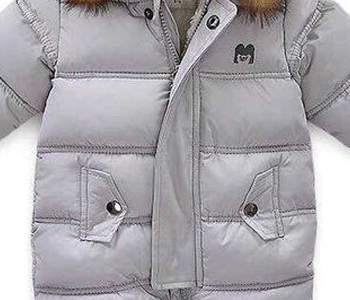 Baby Jungen Mädchen Winter Schneeanzug Strampler Kapuzen Footed Outwear Kleinkind Reißverschluss Overall Mantel Jacke + Handschuhe Set