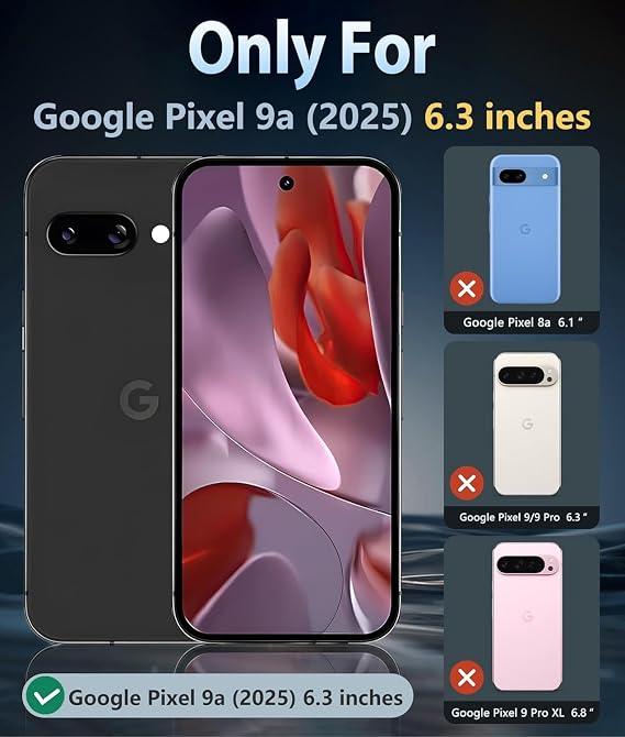 Clear Case for Google Pixel 9A, [Ultra Slim] Scratch Resistant TPU Gel Rubber Soft Skin Silicone, Protective Phone Clear Case Cover for Pixel 9A with 2 x Screen Protector Tempered Glass