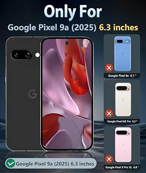 Clear Case for Google Pixel 9A, [Ultra Slim] Scratch Resistant TPU Gel Rubber Soft Skin Silicone, Protective Phone Clear Case Cover for Pixel 9A with 2 x Screen Protector Tempered Glass