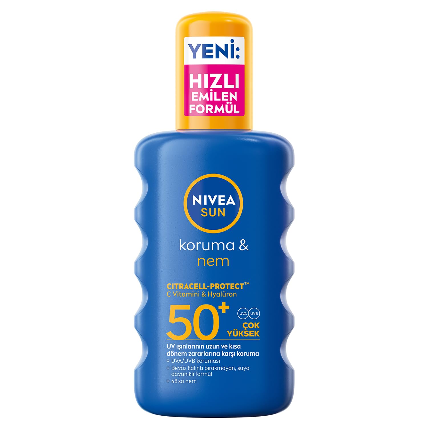 NIVEA SUN SPF50+Yüksek Güneş Koruyucu 200 ml,Suya…