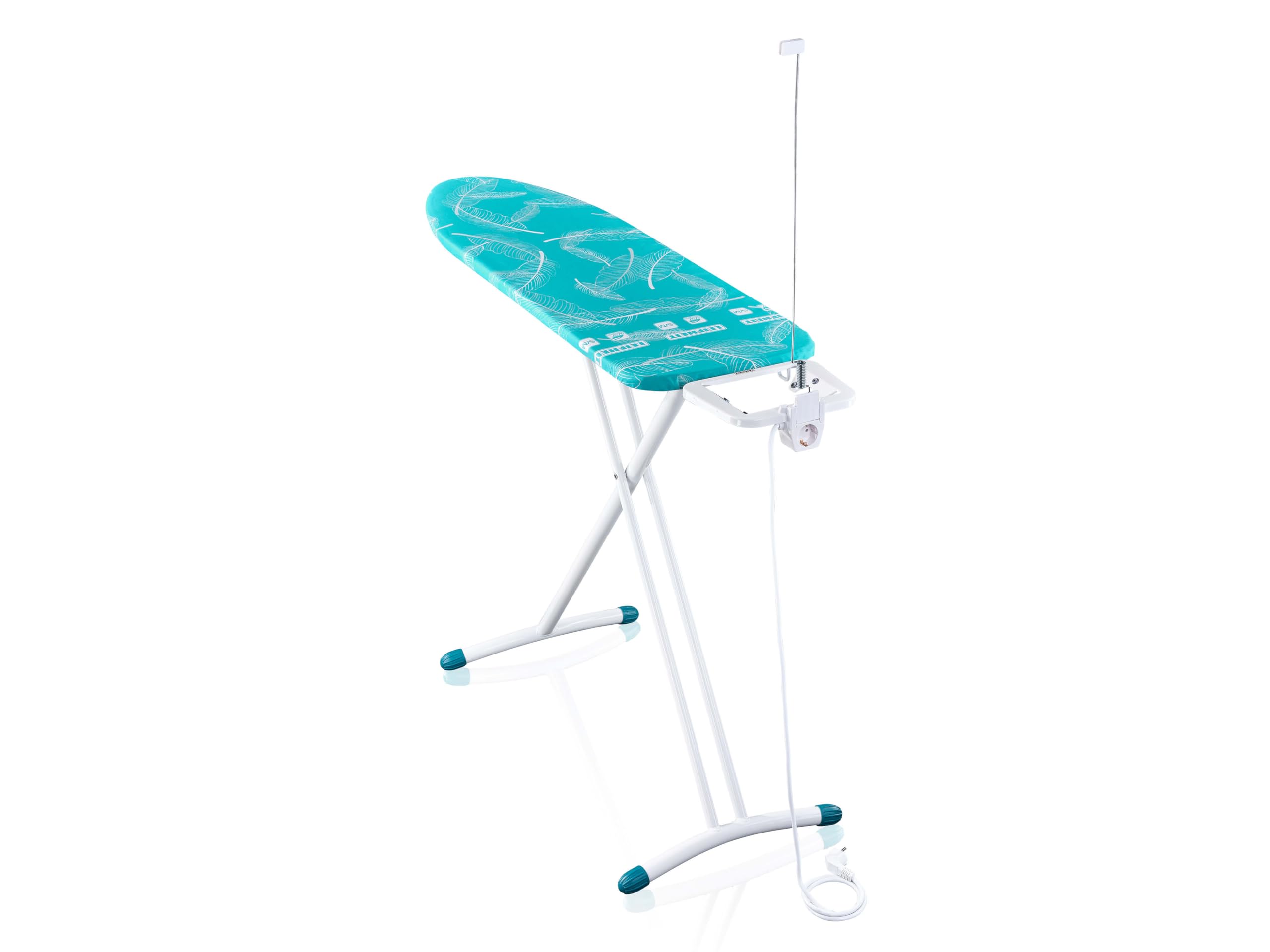 Leifheit Air Board M Solid Plus Bügeltisch 120 x 38 cm höhenverstellbar mit Steckdose und Kabelhalter