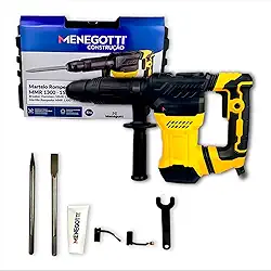 Martelo Rompedor Menegotti MMR1300 220v 15J 6KG Motor Monofasico 60HZ Para Demolição Concreto Parede