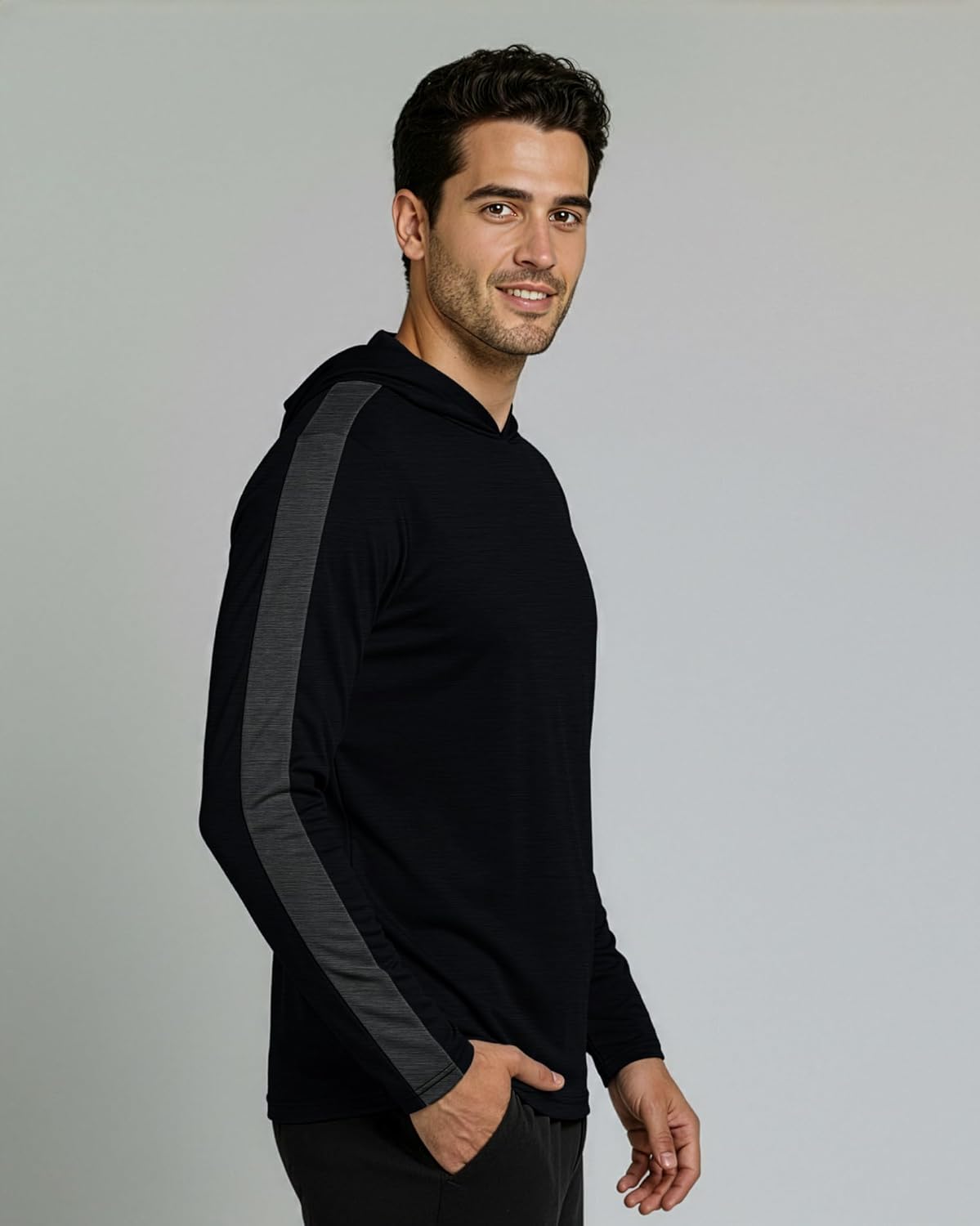 Real Essentials 3 Pack: Men's Dry Fit Wicking Long Sleeve Fishing Active Hoodie Pullover Sweatshirt (Big & Tall) - Image 5