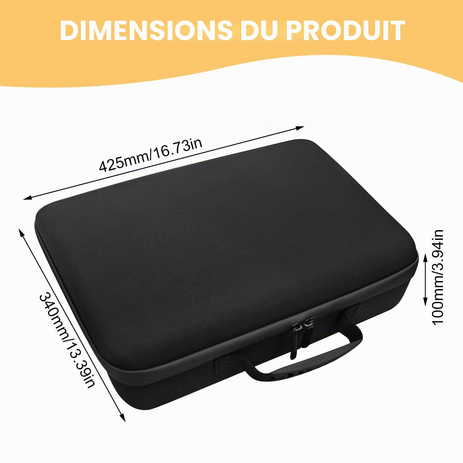 Mini étui rigide portable pour Starlink, étanche, boîte de rangement robuste avec organiseur, compartiments pour câbles, accessoires, avec doublure intérieure amortissante pour le camping