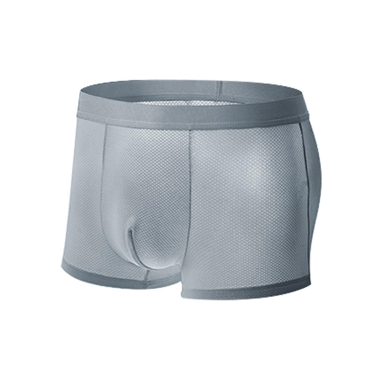 FKGJKT Men's Summer Breathable Mesh Men's Underwear Elastic Boxers Fresh Breathable Boxers (Color : D, Size : XXL)