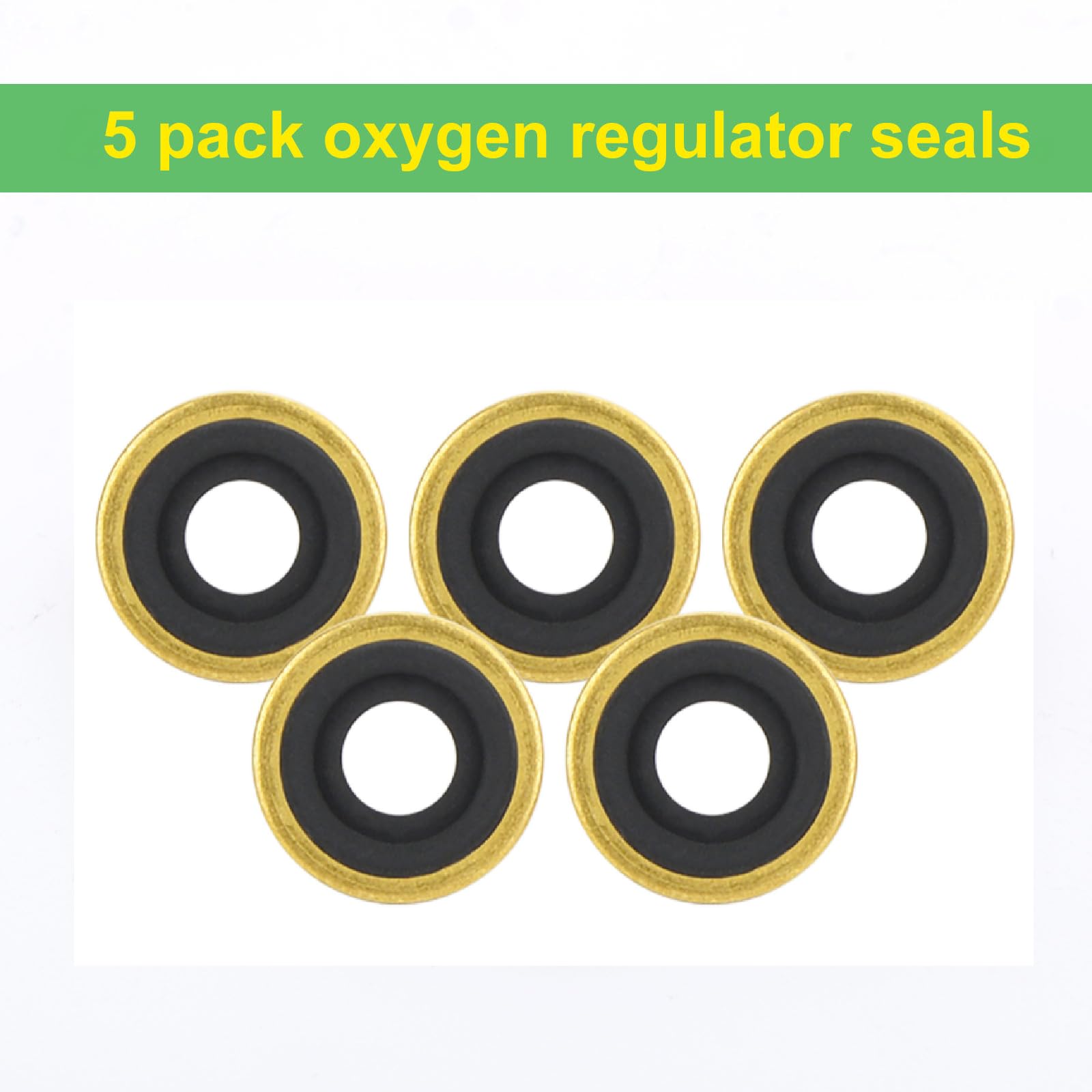 Snapklik.com : iGuerburn Oxygen Regulator Washer, O2 Ring Seals Brass ...