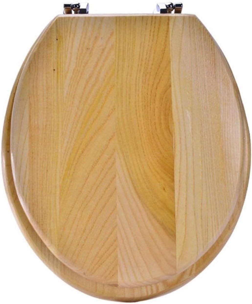Durable plastic Wooden Toilet Seat With Metal Hinges - Easy Install & Clean, Heavy Duty Design Easy to clean(Small U)