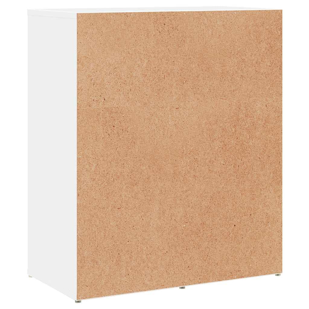 Aparador blanco de 60 cm de ancho de madera, armario blanco 60 x 31 x 70 cm con práctico espacio de almacenamiento, aparador 70 alto en diseño moderno