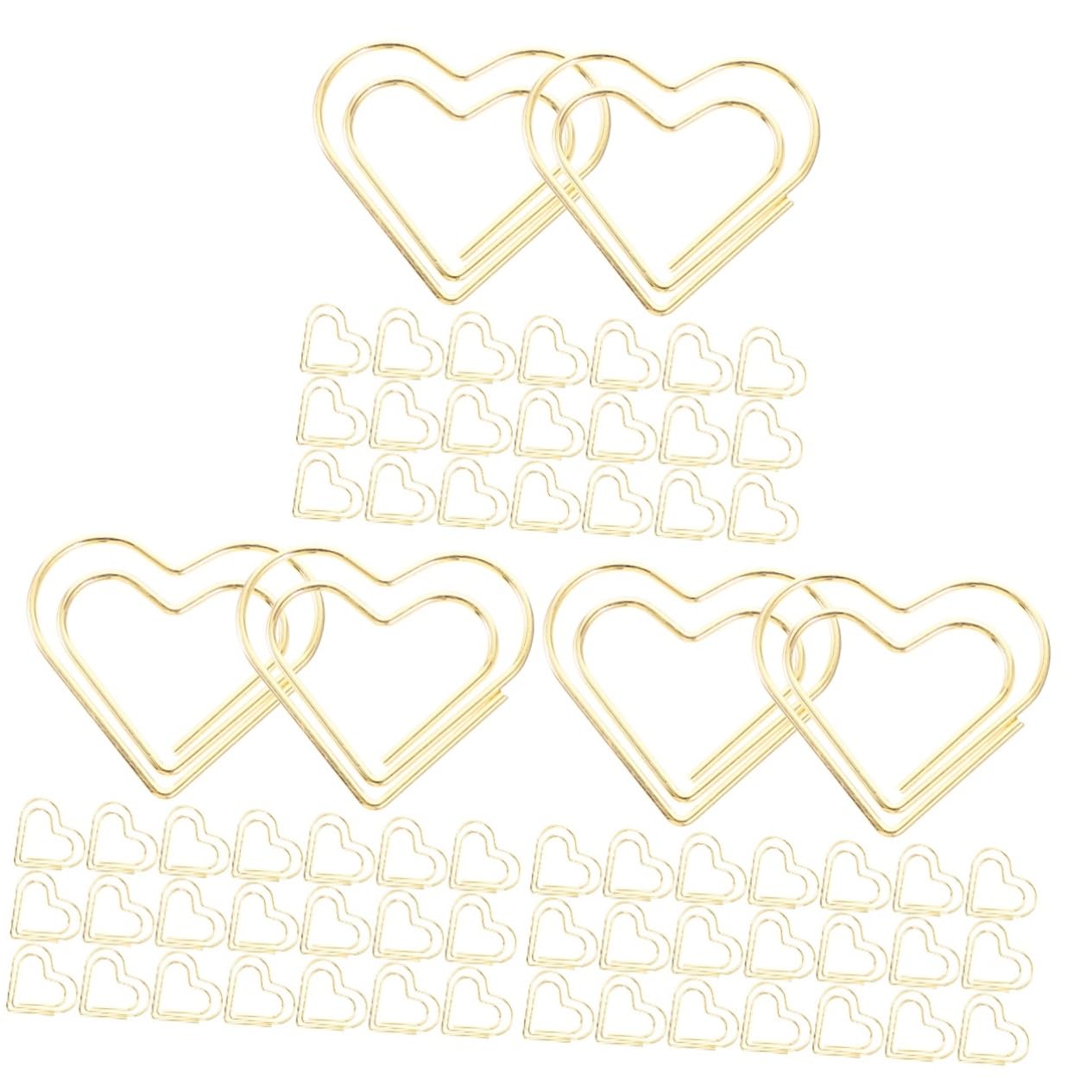 3 Ensembles Trombones Forme De Cœur Clips Pratiques Pour Documents Photos Et Notes Accessoires De Adorables Et Décoratifs 100 Pièces * 3